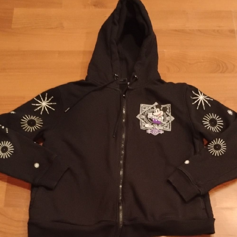 Kids 100 Year Disney Anniversary Black Hoodie with Character Design